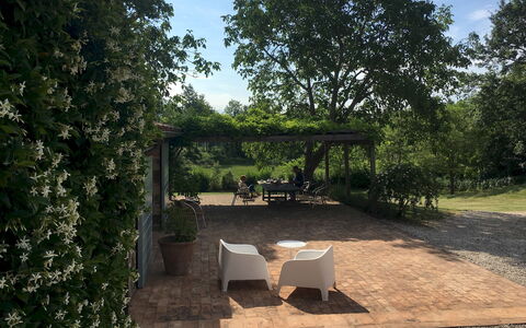 Villa Carmeli 12+2: Blad, Busk, Have, Skygge, Forår, Landscaping, Backyard, Gård, Walkway