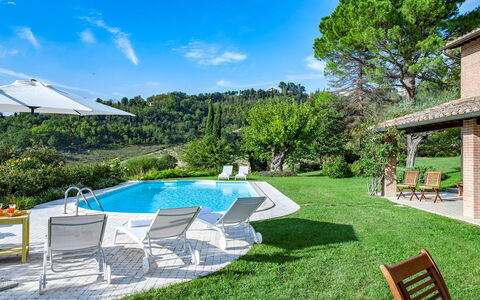 Villa Il Baiocco 8: Blå, Svømmepøl, Udvej, Land Lot, Eco Hotel, Have, Stuehus, Lawn, Estate, Sommerhus