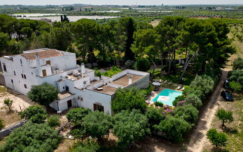 Masseria Tarsia Incuria 8+4: Svømmepøl, Menneskelig Bosættelse, Estate, Hacienda, Udvej, Villa, Stuehus, Eco Hotel, Landscaping, Backyard