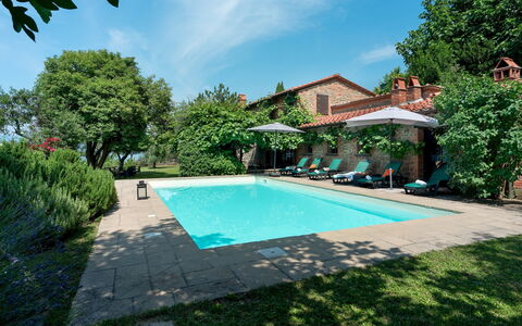 Podere Belvedere 6: Svømmepøl, Udendørs Møbler, Estate, Have, Hacienda, Udvej, Villa, Backyard, Landscaping, Gård