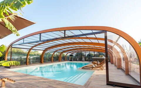 Villa i Mori 4: Træ, Kompositmateriale, Eco Hotel, Fritid, Svømmepøl, Skygge, Have, Udendørs Struktur, Bejdse, Udvej