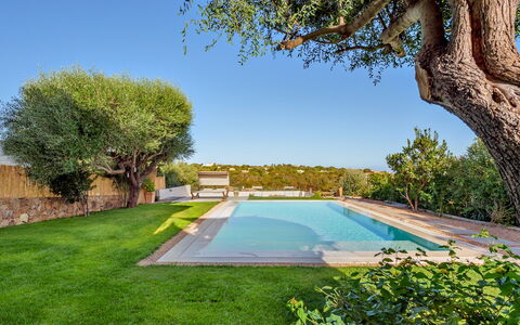 Villa la Marina 5+1: Blå, Svømmepøl, Arkitektur, Have, Estate, Udvej, Landscaping, Skygge, Backyard, Hacienda