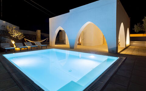 Villa Floria 4: Svømmepøl, Design, Dagslys, Hotel, Villa, Hacienda, Gips
