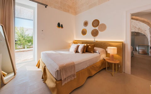 Opuntia Trulli e Lamie 10: Væg, Lejlighed, Soveværelse, Hotel, Sengetøj, Villa, Seng