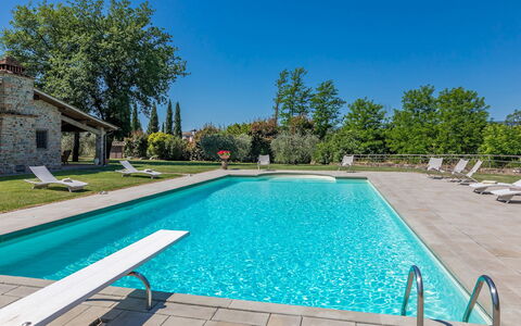 Casale la Splendida 10: Svømmepøl, Blå, Udvej, Estate, Hacienda, Eco Hotel, Villa, Water Feature, Thermae, Skygge