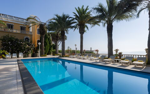 Villa Carina 12: Blå, Svømmepøl, Udvej, Eco Hotel, Hav, Estate, Hotel, Hacienda, Altan