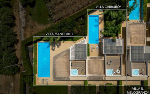 Villa Mandorlo 4: Svømmepøl, Udvej, Eco Hotel, Thermae, Kompositmateriale, Fritid, Flise, Hotel, Estate, Villa