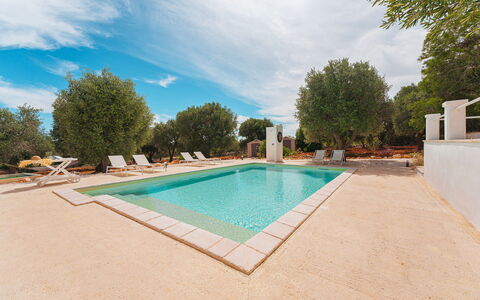 Casale di Amelì 5: Blå, Svømmepøl, Skygge, Estate, Hacienda, Landscaping, Villa, Backyard, Udvej