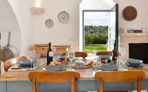Trullo Luna 6+1: Møbel, Bordservice, Bord, Køkken & Spisebord, Stol, Spisestue, Serveware, Indretning, Tallerkner