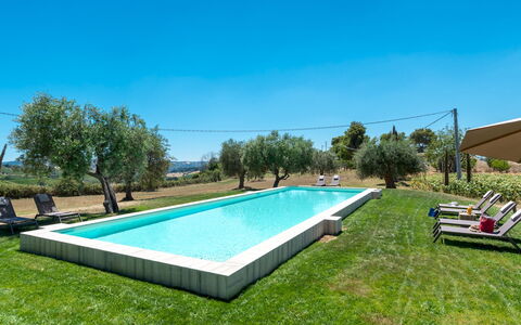 La Buona Maniera 10: Blå, Svømmepøl, Estate, Hacienda, Stuehus, Udvej, Villa, Backyard, Landscaping, Eco Hotel