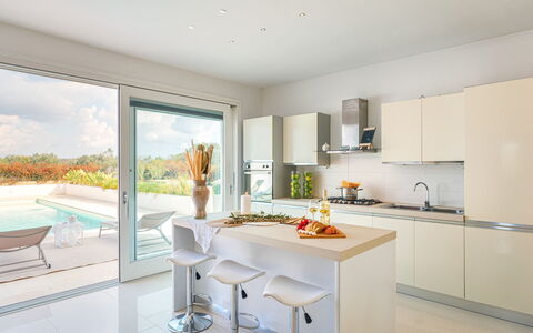 Dimora Solaris 6: Møbel, Køkken, Indretning, Countertop, Gulvbelægning, Køkken Apparat, Cabinetry, Loft, Etage, Hjem