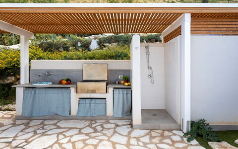 Villa dei Sospiri 4: Skygge, Udendørs Møbler, Have, Udendørs Struktur, Køkken, Bejdse, Design, Backyard, Pergola, Stueplante