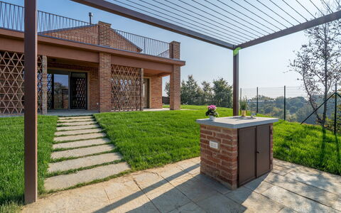 Cascina Buzio 12: Have, Skygge, Udendørs Struktur, Pergola, Landscaping, Design, Gård, Pavilion, Backyard, Gårdhave