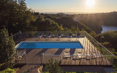Villa Giulia 8: Blå, Svømmepøl, Fritid, Udendørs Møbler, Eco Hotel, Udvej, Dæk, Hegn, Liggestol