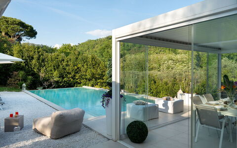 Villa Lunezia 6: Svømmepøl, Møbel, Udendørs Møbler, Skygge, Udvej, Udendørs Struktur, Eco Hotel, Stol, Veranda, Have