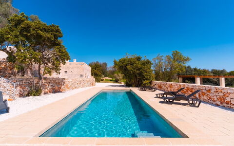 Masseria Grotta Antica 6+2: Blå, Kompositmateriale, Svømmepøl, Flise