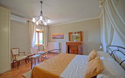Villa Crispinino: Værelse, Ejendom, Møbel, Seng, Soveværelse, Sengetøj, Indretning, Bygning, Bed Frame, Etage