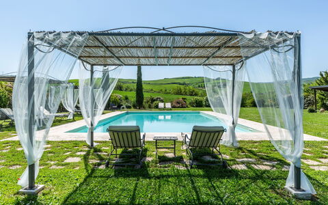 Villa Castiglione: Svømmepøl, Skygge, Gazebo, Have, Udendørs Møbler, Eco Hotel, Baldakin, Udendørs Struktur, Udvej, Fritid